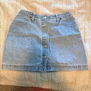 Vintage The Gap Denim Button-Front Skirt